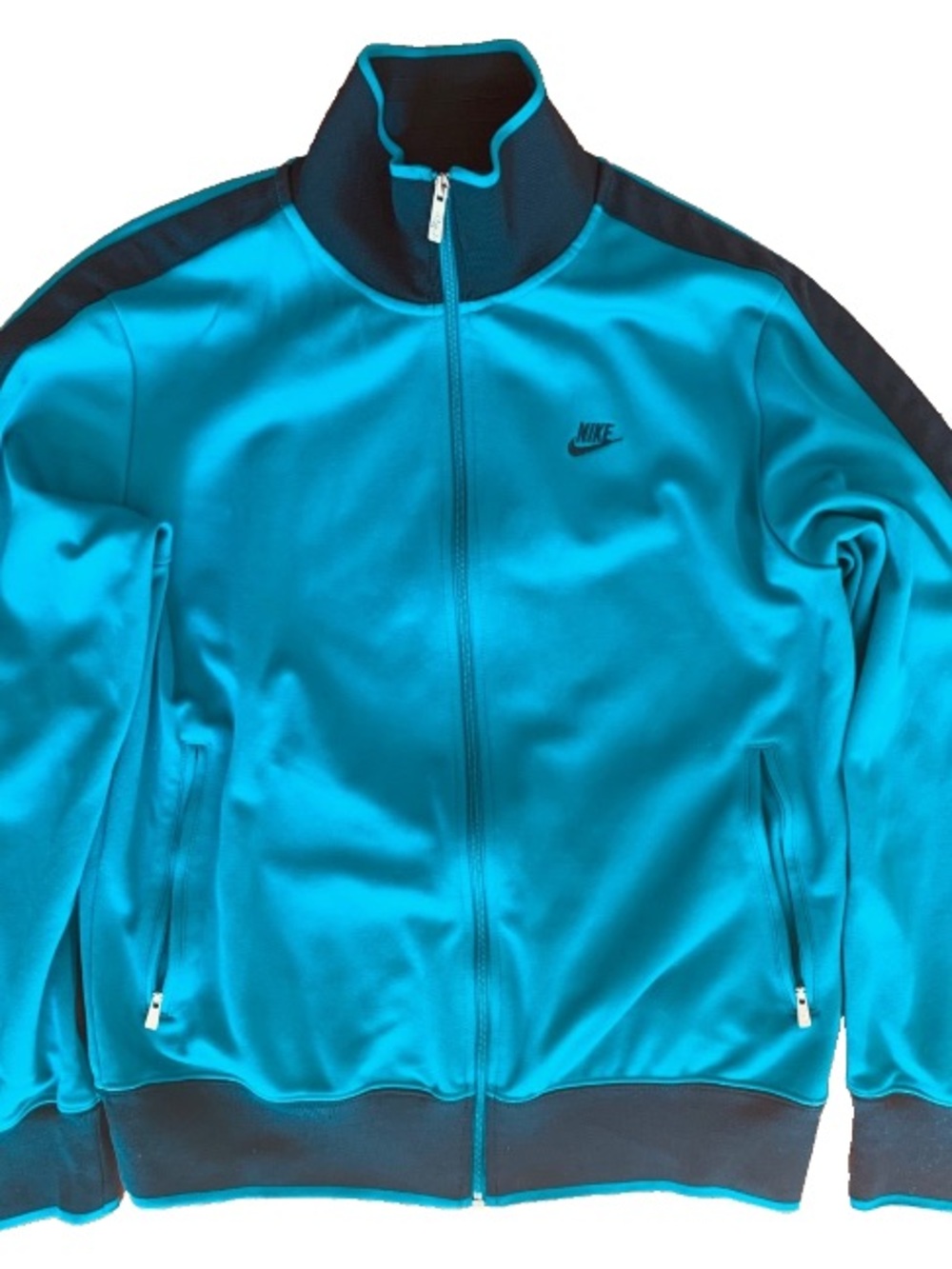 Nike Men’s Bright Turquoise Track Sportswear with Navy Accents